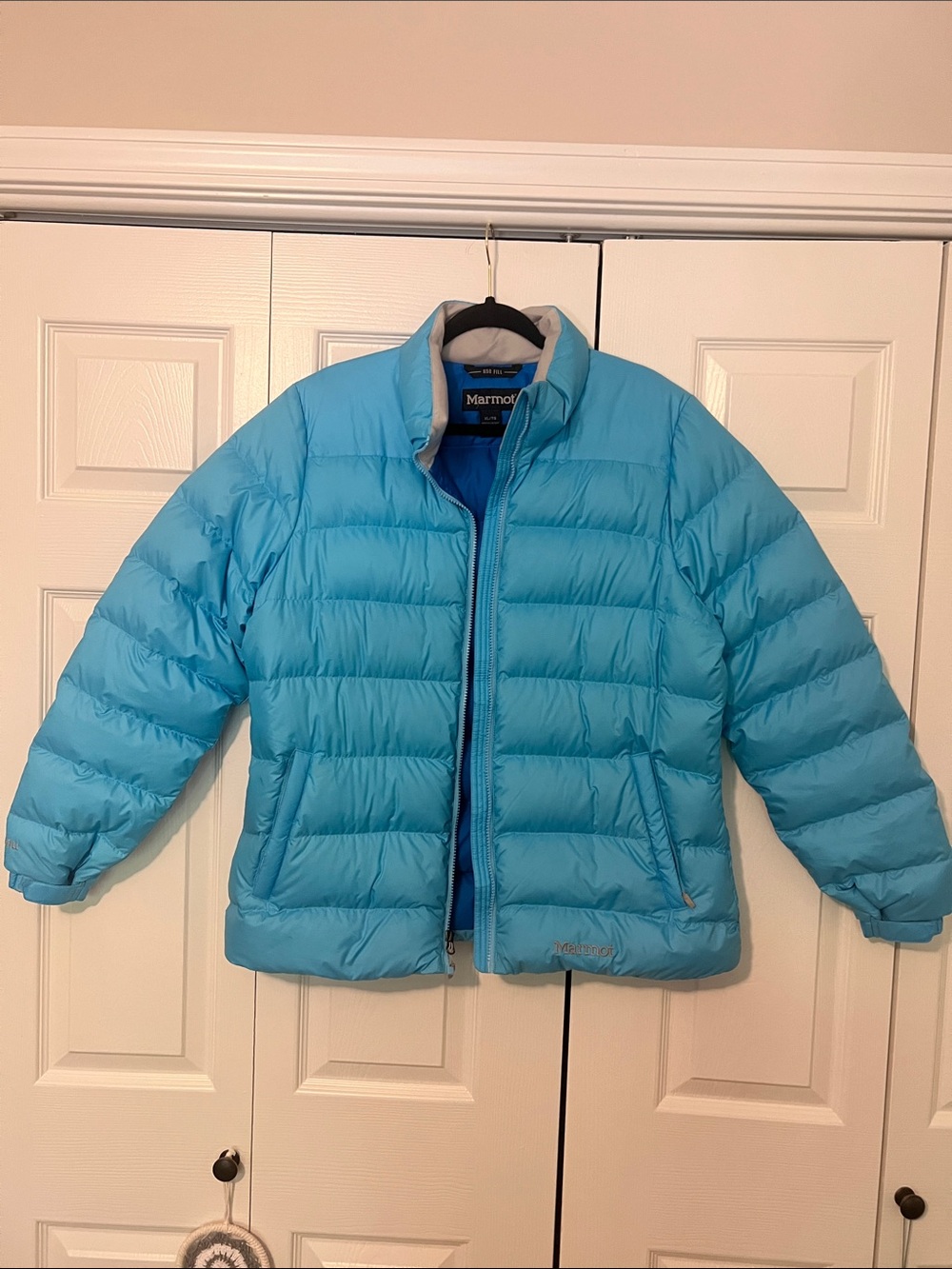 Marmot Kids Puffer Jacket in Bright Sky Blue